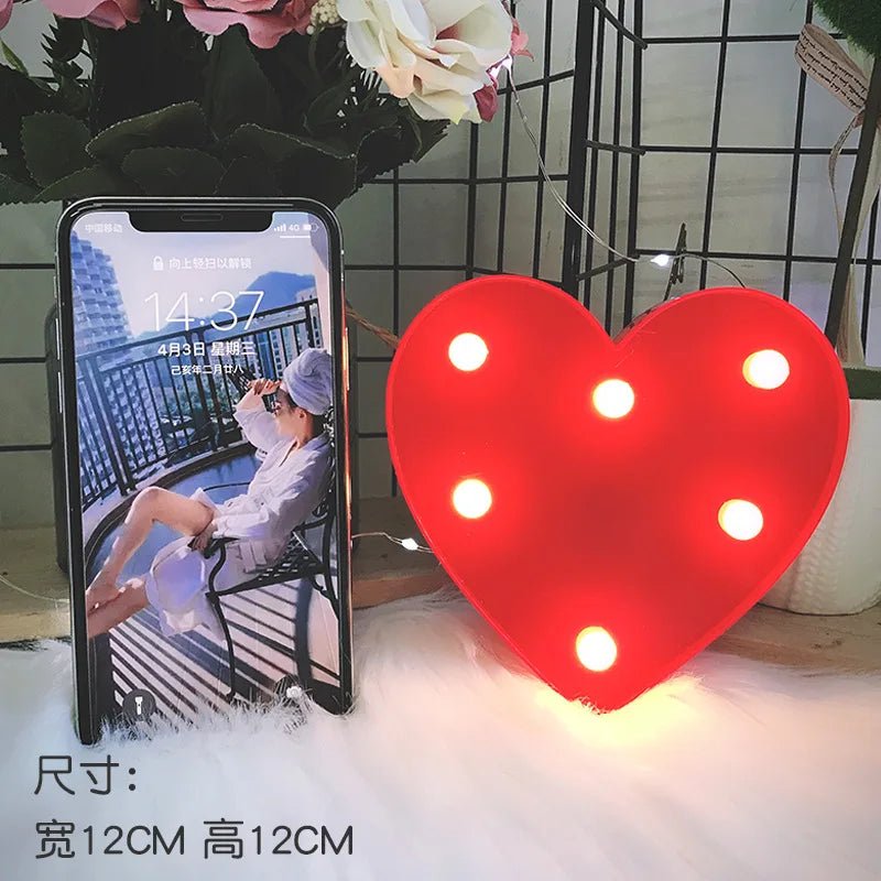 Mini LED Table Night Light Lamp 3D Shapes, Battery-Operated - Christmas Decor - Lights - Festive Fancies
