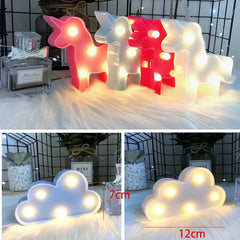Mini LED Table Night Light Lamp 3D Shapes, Battery-Operated - Christmas Decor - Lights - Festive Fancies