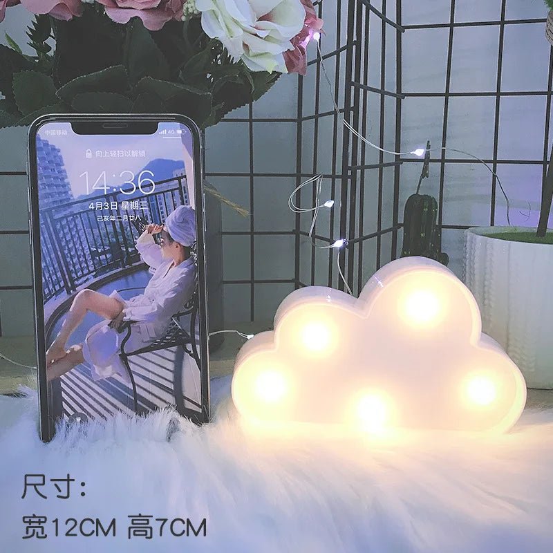 Mini LED Table Night Light Lamp 3D Shapes, Battery-Operated - Christmas Decor - Lights - Festive Fancies