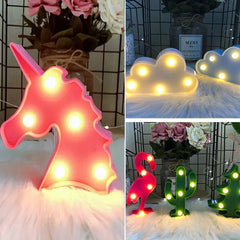 Mini LED Table Night Light Lamp 3D Shapes, Battery-Operated - Christmas Decor - Lights - Festive Fancies