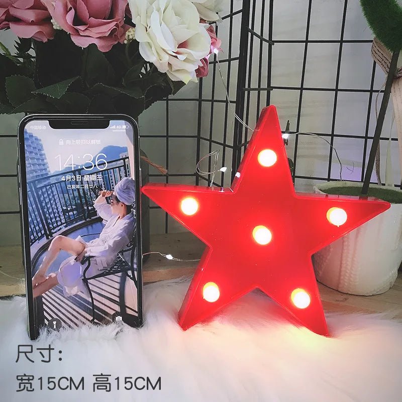 Mini LED Table Night Light Lamp 3D Shapes, Battery-Operated - Christmas Decor - Lights - Festive Fancies