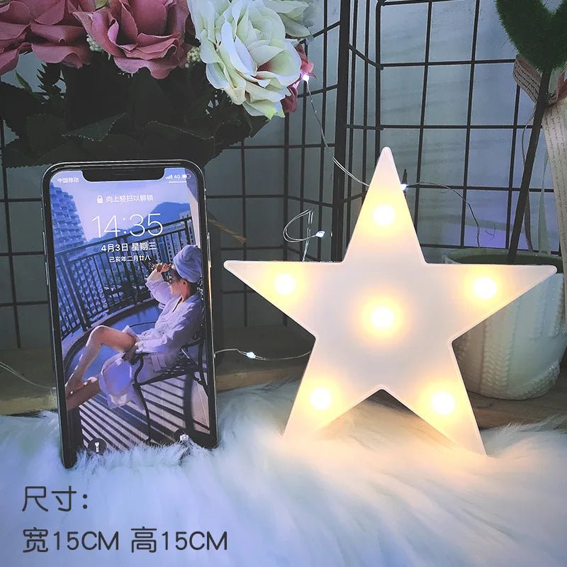 Mini LED Table Night Light Lamp 3D Shapes, Battery-Operated - Christmas Decor - Lights - Festive Fancies
