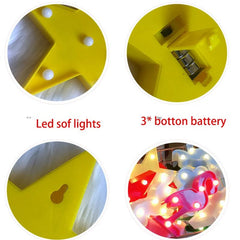 Mini LED Table Night Light Lamp 3D Shapes, Battery-Operated - Christmas Decor - Lights - Festive Fancies