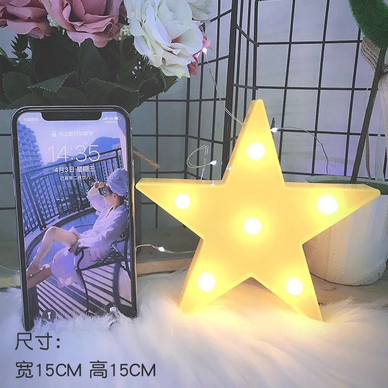 Mini LED Table Night Light Lamp 3D Shapes, Battery-Operated - Christmas Decor - Lights - Festive Fancies