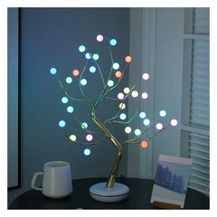 36 Pearls with 16LED Color Changing Lights Table Top Pearl Bonsai Tree Battery or USB Powered Touch Switch - Festive Fancies