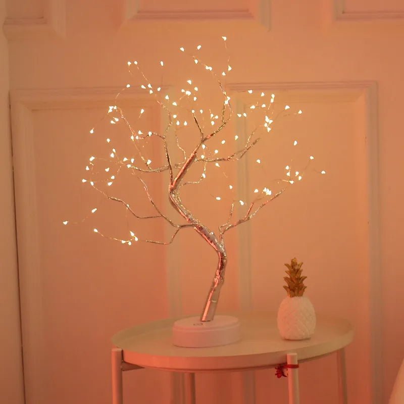 36 Pearls with 16LED Color Changing Lights Table Top Pearl Bonsai Tree Battery or USB Powered Touch Switch - Festive Fancies