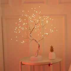 36 Pearls with 16LED Color Changing Lights Table Top Pearl Bonsai Tree Battery or USB Powered Touch Switch - Festive Fancies