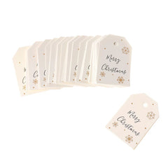 50pcs 6.8*4.5cm Aesthetic Christmas DIY Kraft Tags Gift Wrapping Supplies - Festive Fancies