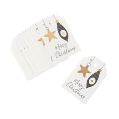 50pcs 6.8*4.5cm Aesthetic Christmas DIY Kraft Tags Gift Wrapping Supplies - Festive Fancies