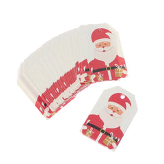 50pcs 6.8*4.5cm Aesthetic Christmas DIY Kraft Tags Gift Wrapping Supplies - Festive Fancies