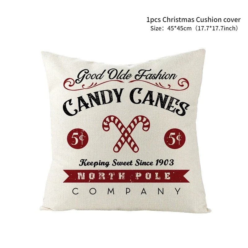 Christmas Cushion Throw Pillow Cover - Farm House - Festive Fancies