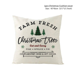 Christmas Cushion Throw Pillow Cover - Farm House - Festive Fancies