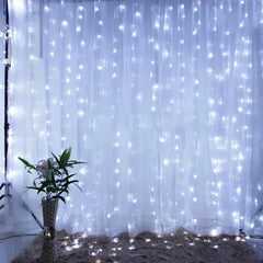 Christmas Lights Curtain Garland - Festive Fancies