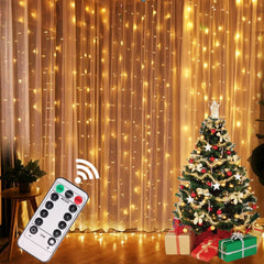 Christmas Lights Curtain Garland - Festive Fancies