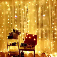 Christmas Lights Curtain Garland - Festive Fancies