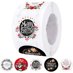 Christmas Stickers Seal Labels For Packages Envelopes Stationery 100-500pcs - Festive Fancies