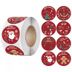 Christmas Stickers Seal Labels For Packages Envelopes Stationery 100-500pcs - Festive Fancies