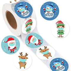 Christmas Stickers Seal Labels For Packages Envelopes Stationery 100-500pcs - Festive Fancies