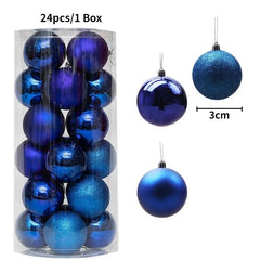 Christmas Tree Balls Ornaments Shatterproof 3shades 3cm 24/36pcs - Festive Fancies