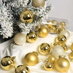 Christmas Tree Balls Ornaments Shatterproof 3shades 3cm 24/36pcs - Festive Fancies