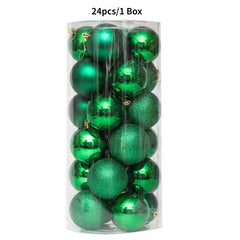 Christmas Tree Balls Ornaments Shatterproof 3shades 3cm 24/36pcs - Festive Fancies