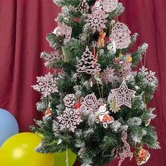 Christmas Tree Decoration Glitter Hanging Ornaments 20/42pcs - Festive Fancies
