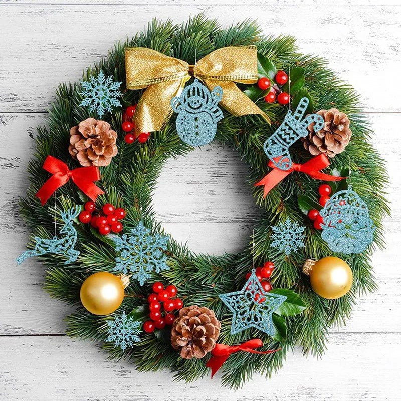 Christmas Tree Decoration Glitter Hanging Ornaments 20/42pcs - Festive Fancies