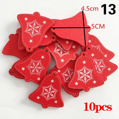 Christmas Wooden Ornaments Hanging Pendants - Festive Fancies