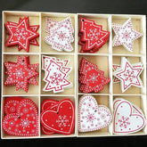 Christmas Wooden Ornaments Hanging Pendants - Festive Fancies