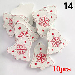 Christmas Wooden Ornaments Hanging Pendants - Festive Fancies