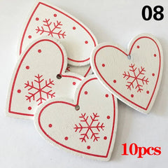 Christmas Wooden Ornaments Hanging Pendants - Festive Fancies