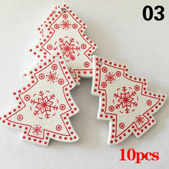 Christmas Wooden Ornaments Hanging Pendants - Festive Fancies
