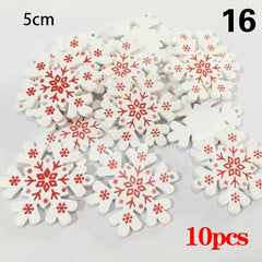 Christmas Wooden Ornaments Hanging Pendants - Festive Fancies