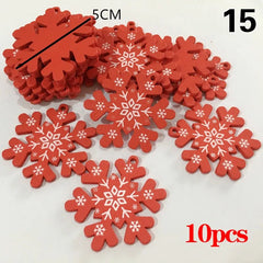 Christmas Wooden Ornaments Hanging Pendants - Festive Fancies