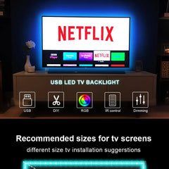 Color RGB LED Strip Lights, Bluetooth App Control, USB Power, With or Without Remote, Various Lengths (3m-30m) - Festive Fancies