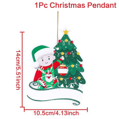 DIY Christmas Family Hanging Ornament Decorations - Christmas Decor - Ornament - Festive Fancies