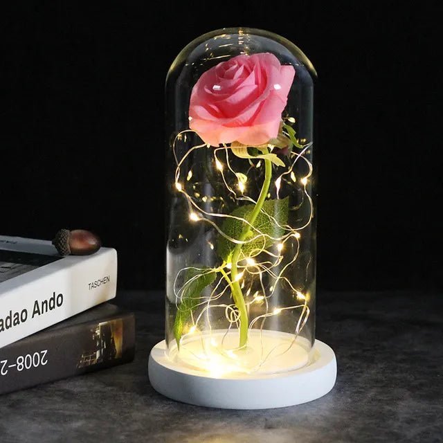 Galaxy Rose Artificial Flower (Beauty and the Beast Rose LED Light) - Festive Fancies