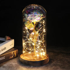 Galaxy Rose Artificial Flower (Beauty and the Beast Rose LED Light) - Festive Fancies