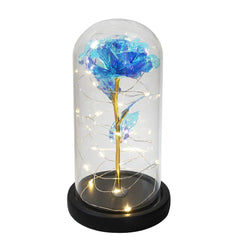 Galaxy Rose Artificial Flower (Beauty and the Beast Rose LED Light) - Festive Fancies