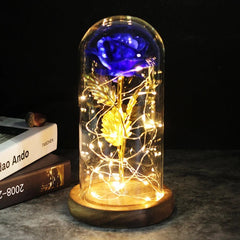 Galaxy Rose Artificial Flower (Beauty and the Beast Rose LED Light) - Festive Fancies