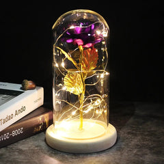 Galaxy Rose Artificial Flower (Beauty and the Beast Rose LED Light) - Festive Fancies