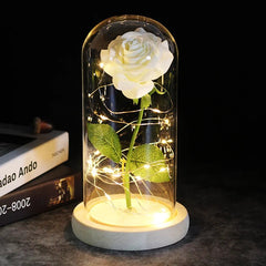 Galaxy Rose Artificial Flower (Beauty and the Beast Rose LED Light) - Festive Fancies