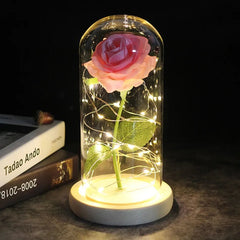 Galaxy Rose Artificial Flower (Beauty and the Beast Rose LED Light) - Festive Fancies
