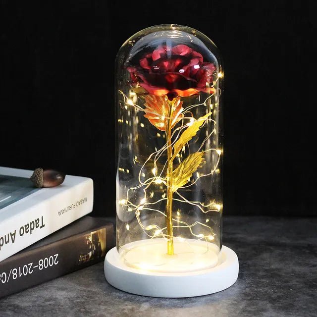 Galaxy Rose Artificial Flower (Beauty and the Beast Rose LED Light) - Festive Fancies