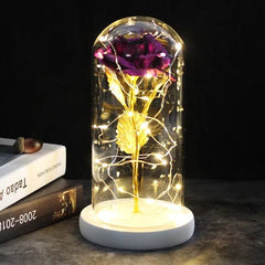 Galaxy Rose Artificial Flower (Beauty and the Beast Rose LED Light) - Festive Fancies