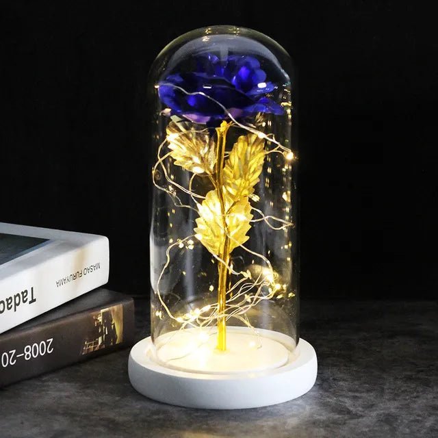 Galaxy Rose Artificial Flower (Beauty and the Beast Rose LED Light) - Festive Fancies
