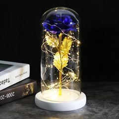 Galaxy Rose Artificial Flower (Beauty and the Beast Rose LED Light) - Festive Fancies