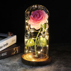 Galaxy Rose Artificial Flower (Beauty and the Beast Rose LED Light) - Festive Fancies