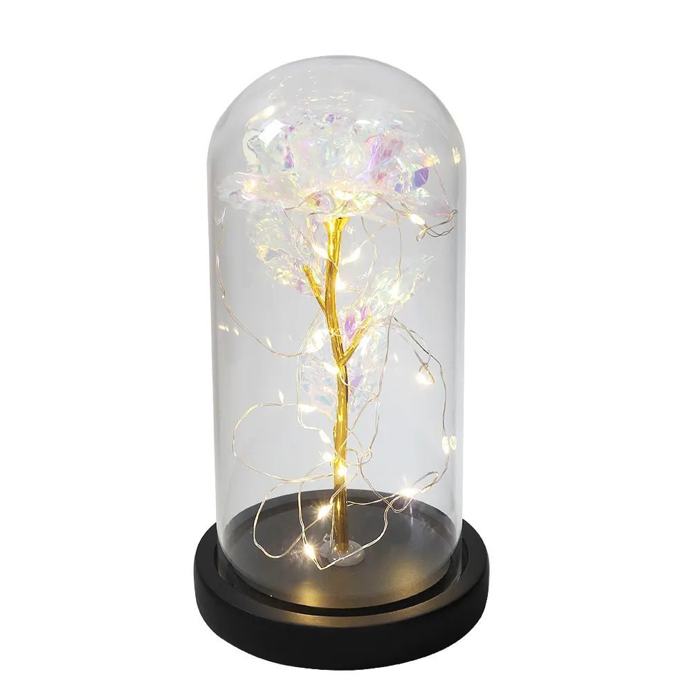 Galaxy Rose Artificial Flower (Beauty and the Beast Rose LED Light) - Festive Fancies