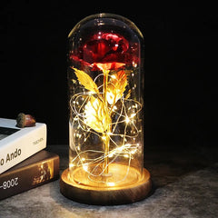 Galaxy Rose Artificial Flower (Beauty and the Beast Rose LED Light) - Festive Fancies